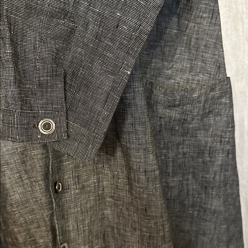 Pure Linen Handmade Coat - Picture 3 of 16